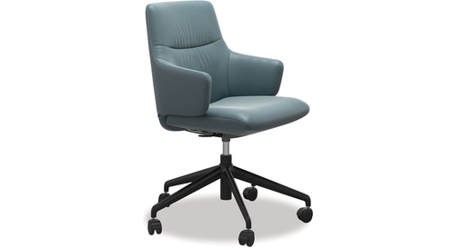 Stressless® Mint Leather Home Office Chair - Low Back